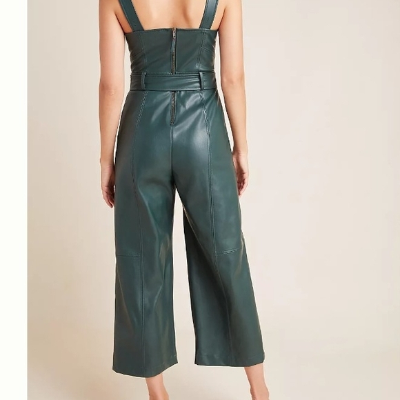 Pre-owned Anthropologie Teal Jumpsuit with Belt - Picture 9 of 14